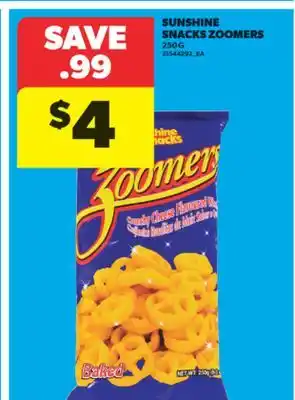 Real Canadian Superstore SUNSHINE SNACKS ZOOMERS, 250 G offer