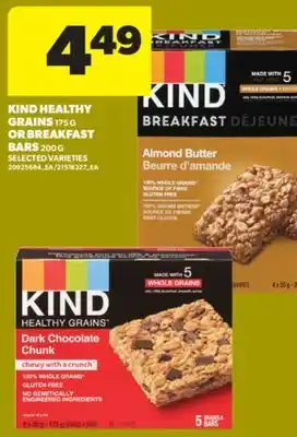 Real Canadian Superstore KIND HEALTHY GRAINS, 175 G OR BREAKFAST BARS, 200 G offer