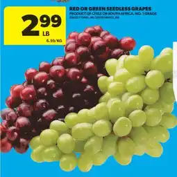 Real Canadian Superstore RED OR GREEN SEEDLESS GRAPES offer