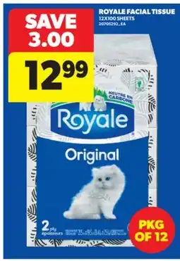 Real Canadian Superstore ROYALE FACIAL TISSUE, 12X100 SHEETS offer