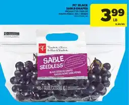 Real Canadian Superstore PC BLACK SABLE GRAPES offer