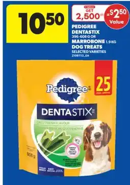 Real Canadian Superstore PEDIGREE DENTASTIX, 396-608 G OR MARROBONE, 1.9 KG DOG TREATS offer