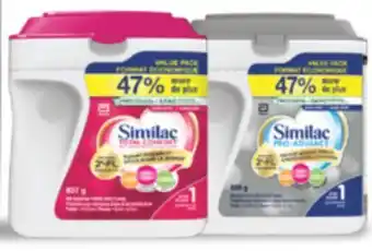 Real Canadian Superstore SIMILAC PRO-ADVANCE STEP 1 OR 2 POWDER FORMULA, 837-859 G offer