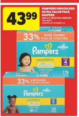 Real Canadian Superstore PAMPERS SWADDLERS ULTRA VALUE PACK DIAPERS offer