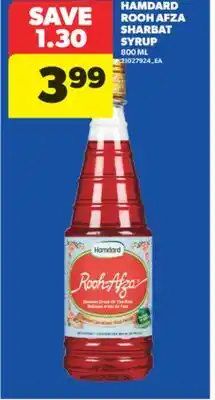 Real Canadian Superstore HAMDARD ROOH AFZA SHARBAT SYRUP, 800 ML offer