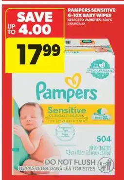 Real Canadian Superstore PAMPERS SENSITIVE 6-10X BABY WIPES, 504'S offer