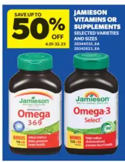 Real Canadian Superstore JAMIESON VITAMINS OR SUPPLEMENTS offer