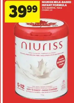 Real Canadian Superstore NIURISS MILK-BASED INFANT FORMULA offer