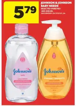 Real Canadian Superstore JOHNSON & JOHNSON BABY NEEDS, 400-600 ML offer