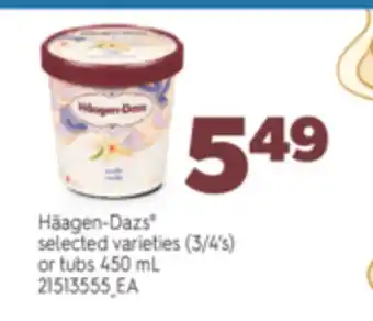 Real Canadian Superstore HÄAGEN-DAZS , (3/4' S) OR TUBS, 450 ML offer