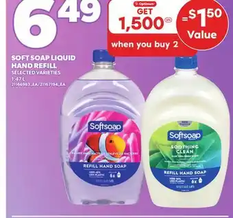 Loblaws SOFT SOAP LIQUID HAND REFILL, 1.47L offer