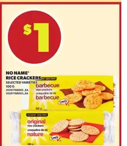 Loblaws NO NAME RICE CRACKERS 100G offer