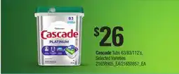 Loblaws CASCADE TUBS 63/83/112's offer