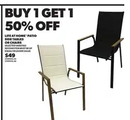 Loblaws LIFE AT HOME PATIO SIDE TABLES OR CHAIRS offer