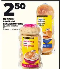 Loblaws NO NAME BAGELS OR ENGLISH MUFFINS 6'S offer