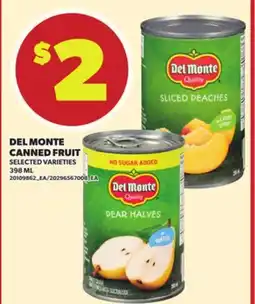 Loblaws DEL MONTE CANNED FRUIT, 398ML offer