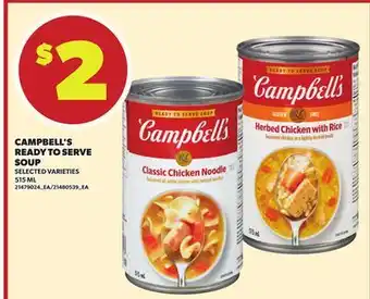 Loblaws CAMPBELL'S READY TO SERVE, 515ML offer