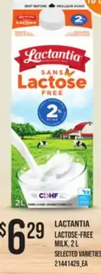 Loblaws LACTANTIA LACTOSE-FREE MILK, 2L offer