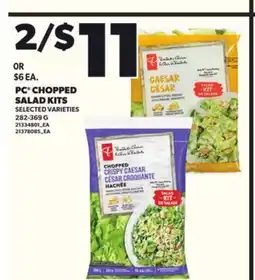 Loblaws PC CHOPPED SALAD KITS, 282-369G offer