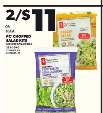 Loblaws PC CHOPPED SALAD KITS, 282-369G offer