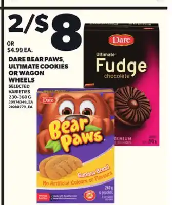 Loblaws DARE BEAR PAWS, ULTIMATE COOKIES OR WAGON WHEELS 230-360G offer