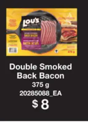 Loblaws DOUBLE SMOKED BACK BACON, 375G offer