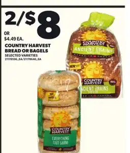 Loblaws COUNTRY HARVEST BREAD OR BAGELS offer