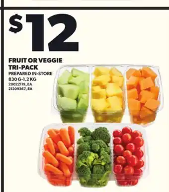 Loblaws FRUIT OR VEGGIE TRI-PACK, 830 G-1.2KG offer