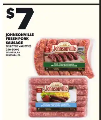 Loblaws JOHNSONVILLE FRESH PORK 250-500G offer