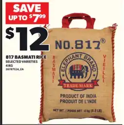 Loblaws 817 BASMATI RICE 4KG offer