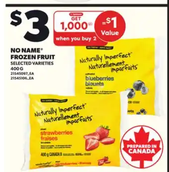 Loblaws NO NAME FROZEN FRUIT, 400G offer