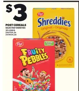 Loblaws POST CEREALS 311-550G offer