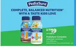 Loblaws PEDIASURE COMPLETE, 4X235ML offer