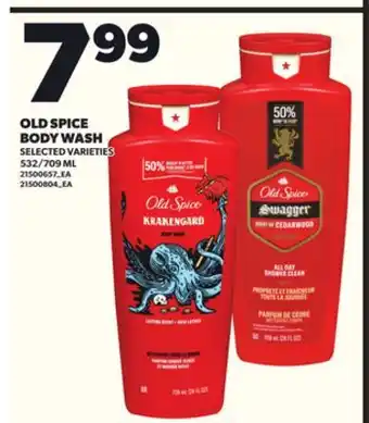 Loblaws OLD SPICE BODY WASH, 532/709 ML offer