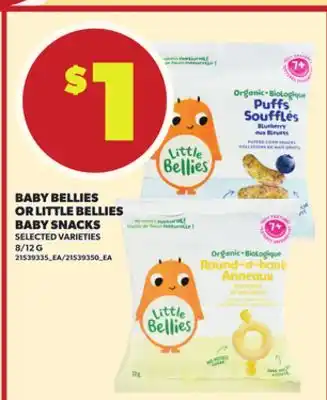 Loblaws BABY BELLIES OR LITTLE BELLIES BABY SNACKS, 8/12G offer