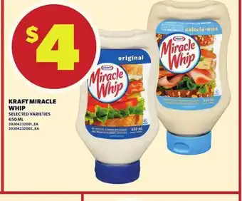 Loblaws KRAFT MIRACLE WHIP 650ML offer