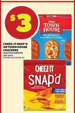 Loblaws CHEEZ-IT SNAP'D OR TOWN HOUSE CRACKERS, 260-391 G offer