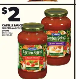 Loblaws CATELLI SAUCE 600 ML offer