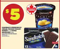 Loblaws CHAPMAN'S PREMIUM ICE CREAM, FROZEN YOGURT, SORBET 2L OR SUPER NOVELTIES 6-20'S offer