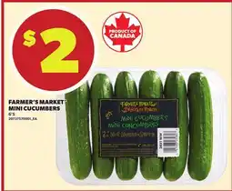 Loblaws FARMER'S MARKET MINI CUCUMBERS, 6'S offer