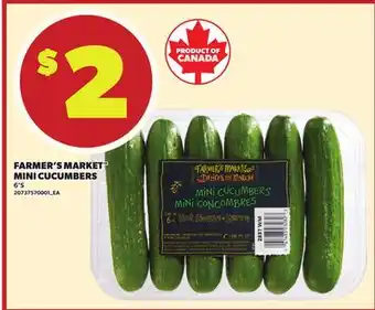 Loblaws FARMER'S MARKET MINI CUCUMBERS, 6'S offer