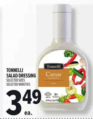 Metro TONNELLI SALAD DRESSING offer