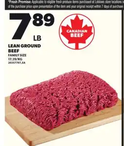 Loblaws LEAN GROUND BEEF offer