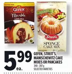 Metro GEFEN, STREIT'S, MANISCHEWITZ CAKE MIXES OR PANCAKES offer