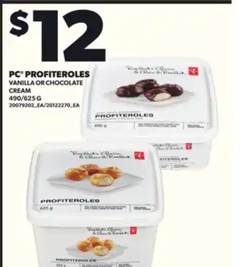 Loblaws PC PROFITEROLES, 490/625G offer