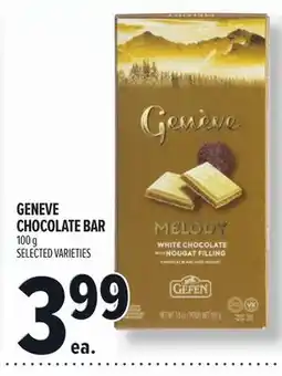 Metro GENEVE CHOCOLATE BAR offer