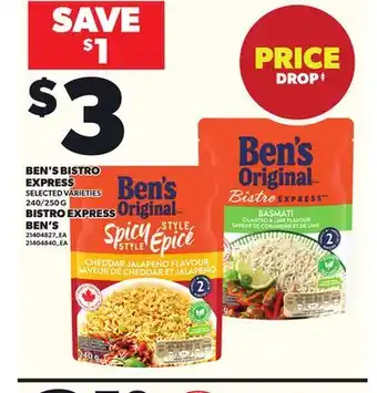 Independent Grocer BEN'S BISTRO EXPRESS, 240/250 G offer