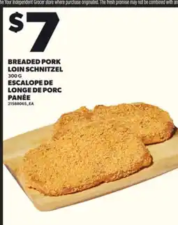 Independent Grocer BREADED PORK LOIN SCHNITZEL, 300 G offer