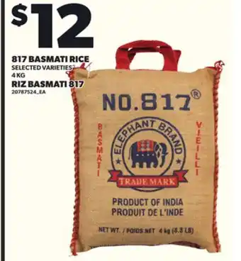 Independent Grocer 817 BASMATI RICE, 4 KG offer