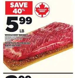 Independent Grocer WHOLE BEEF BRISKET offer